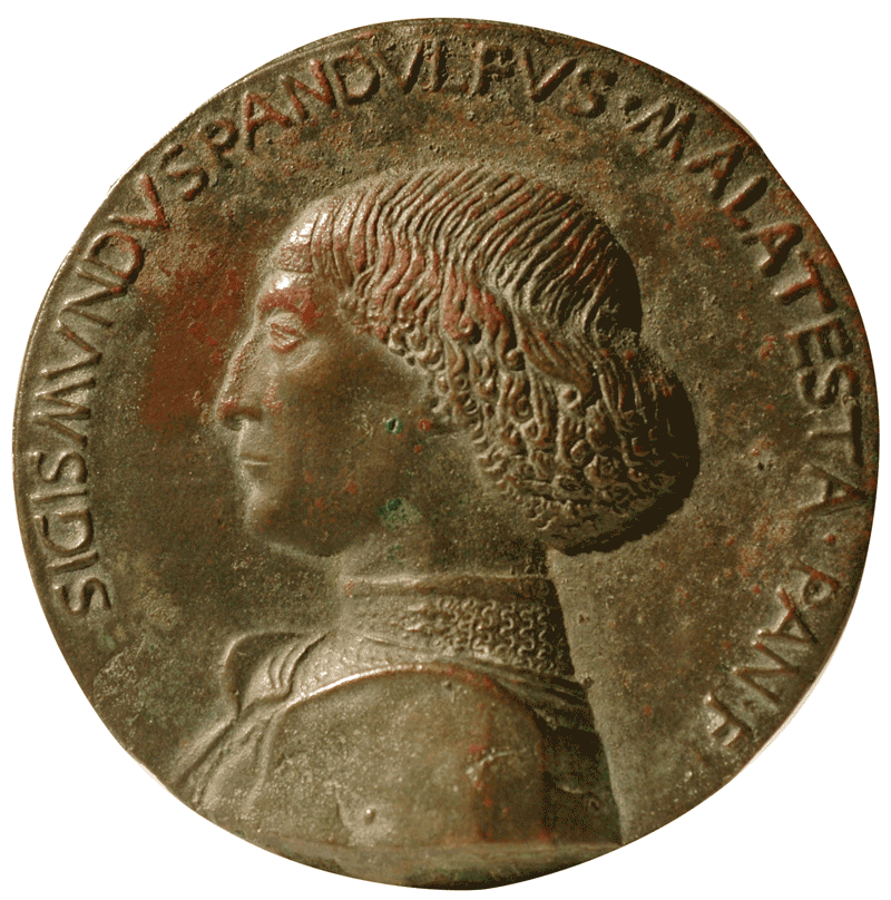 Medal by Matteo de’ Pasti (1446?) showing Sigismondo Pandolfo Malatesta’s bust