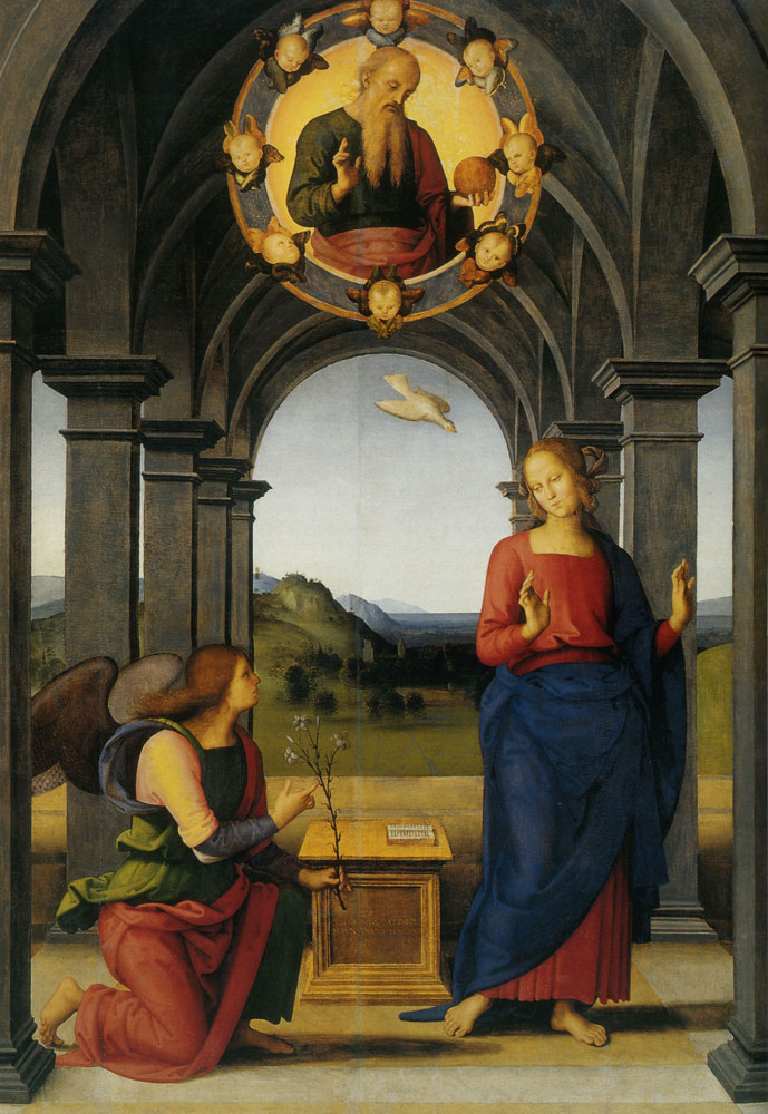 Annunciazione Pietro di Cristoforo Vannucci detto Il Perugino (c. 1448 Città della Pieve – 1523 Fontignano)