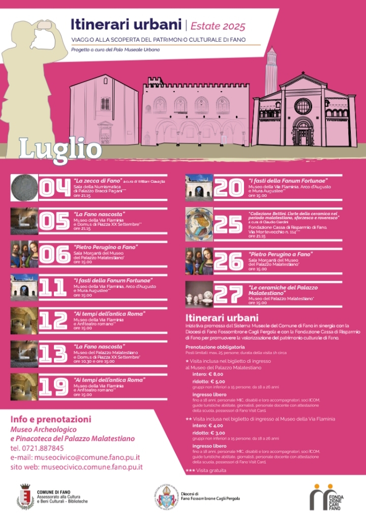 Itinerari urbani estate 2025 