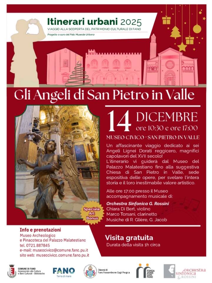 Gli Angeli di San Pietro in Valle 14 DICEMBRE ore 10:30 e ore 17:00 MUSEO CIVICO – SAN PIETRO IN VALLE Gli Angeli di San Pietro in Valle 14 DICEMBRE ore 10:30 e ore 17:00 MUSEO CIVICO – SAN PIETRO IN VALLE